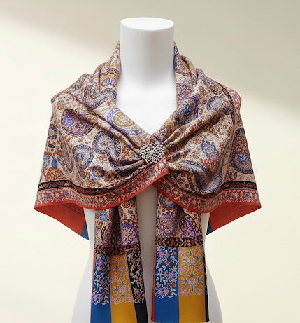 Kalamkari Handcrafted Pashmina Shawl | A Canvas of Art & Heritage