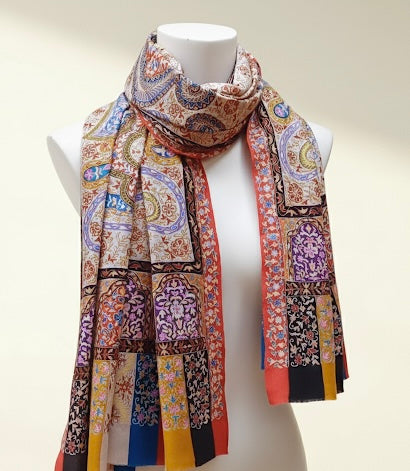 Kalamkari Handcrafted Pashmina Shawl | A Canvas of Art & Heritage