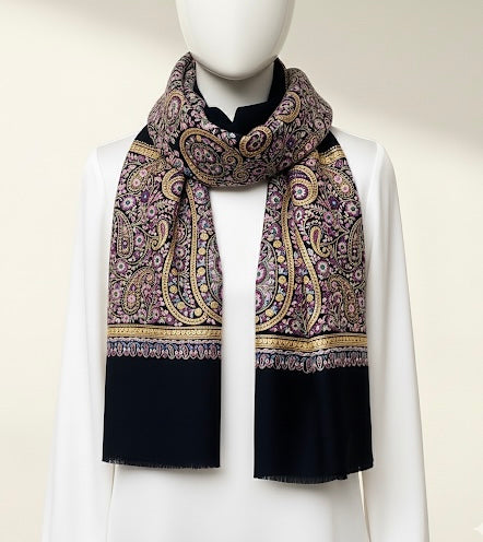 Luxury Shimmer Pashmina Shawl – Metallic Finish