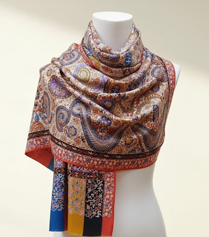 Kalamkari Handcrafted Pashmina Shawl | A Canvas of Art & Heritage