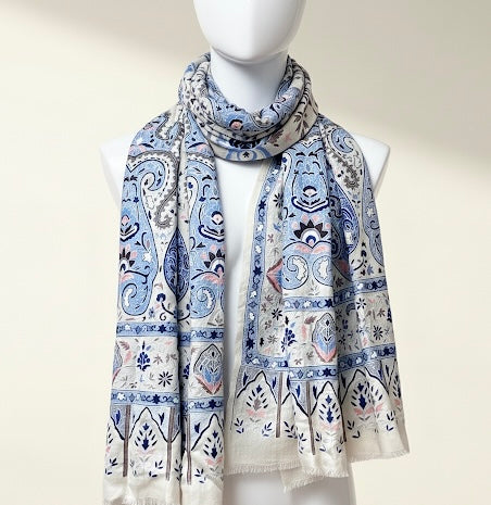 Kalamkari Classic Design | Handcrafted Pure Pashmina with Traditional Elegance