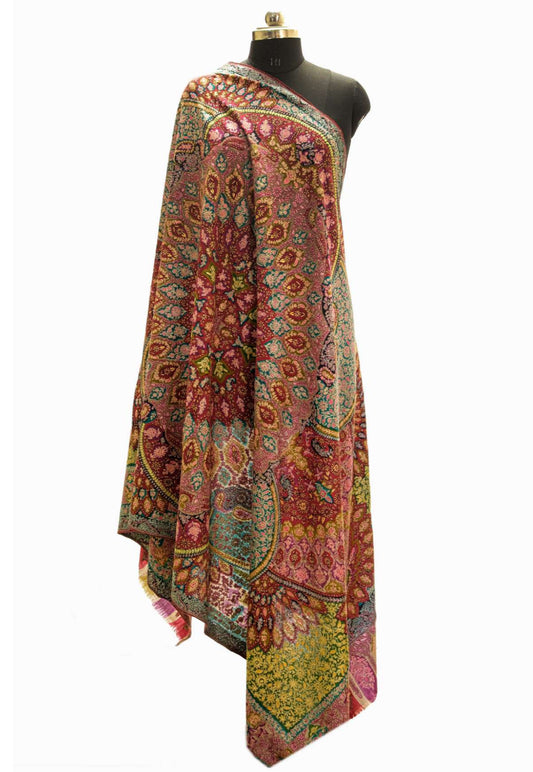 Hand Work Kalamkari Pashmina Shawl